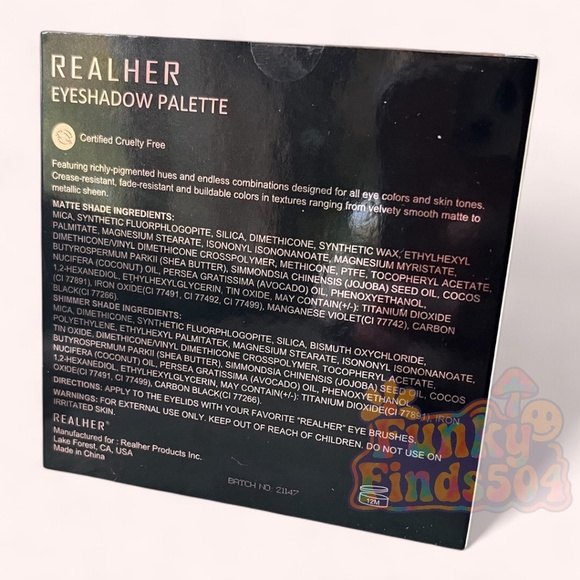 REALHER Make It Happen Eyeshadow Palette NWT 9 Shade Motivational Neutrals - Picture 3 of 4